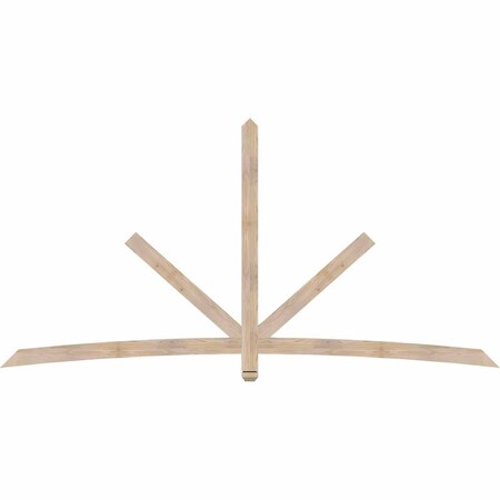 Ekena Millwork Alberta Smooth Timber Gable Bracket, Douglas Fir, 108"W x 54"H x 1 1/2"D x 3 1/2"F, 12/12 Pitch GBW108X54X0204ALB00SDF